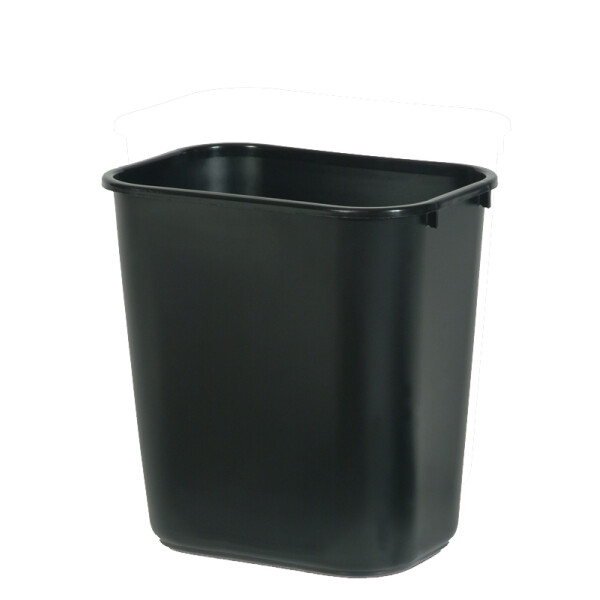 Rubbermaid Papierkorb, 26,6 Liter, rechteckig, PE, schwarz