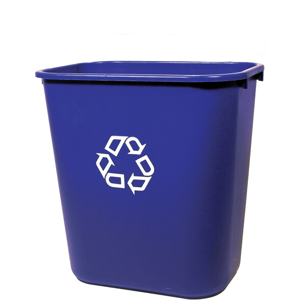 Rubbermaid Papierkorb, 26,6 Liter, rechteckig, PE, schwarz