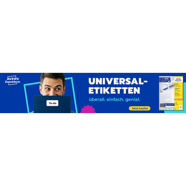 AVERY Zweckform Universal-Etiketten, 64,6 x 33,8 mm, wei&szlig;