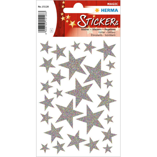 HERMA Weihnachts-Sticker MAGIC "Sterne gold", glittery