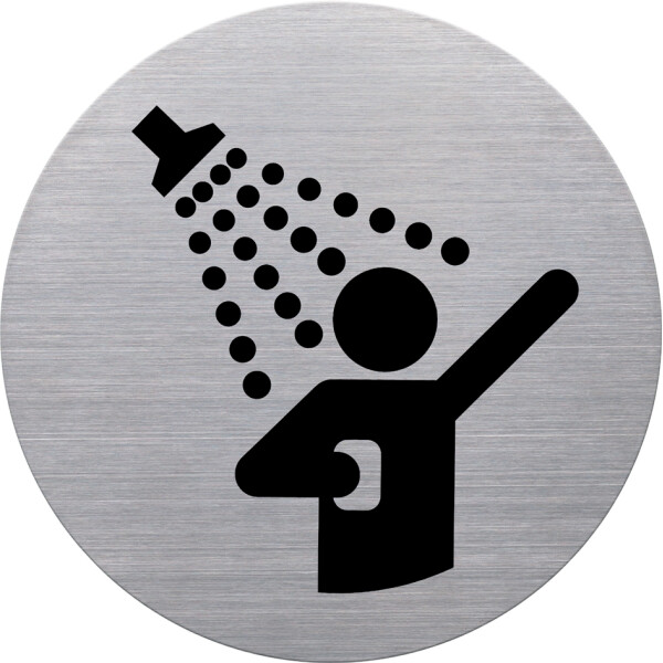helit Piktogramm "the badge" WC Behinderte", rund, silber