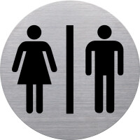 helit Piktogramm "the badge" WC Behinderte", rund, silber