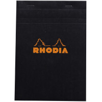 RHODIA Notizblock No. 16, DIN A5, kariert, schwarz