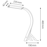 Hansa LED-Tischleuchte Swing, schwarz