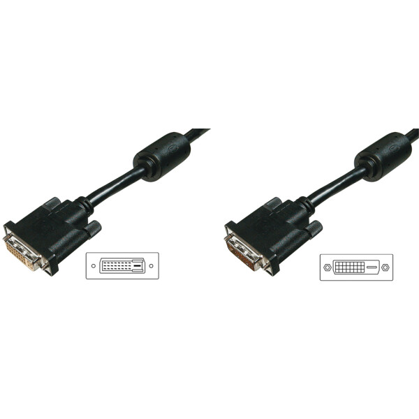 DIGITUS DVI Verlängerungskabel, 5,0 m, schwarz