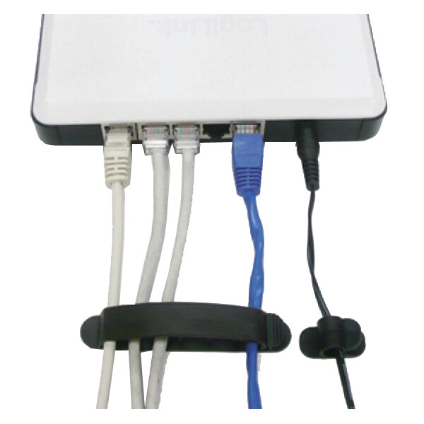 LogiLink Kabel-Clip, selbstklebend, schwarz