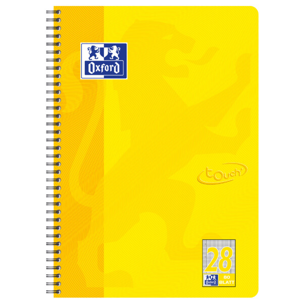 Oxford Collegeblock Touch, A4+, liniert, 80 Blatt, koralle