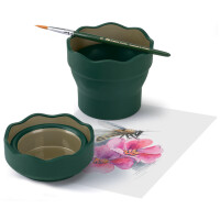 FABER-CASTELL Wasserbecher CLIC & GO, dunkelgrün
