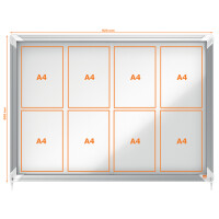 nobo Schaukasten Premium Plus, Metall-Rückwand, 8 x...