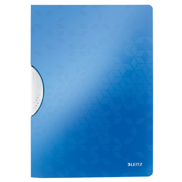 LEITZ Klemmhefter WOW ColorClip, DIN A4, PP, blau-metallic