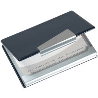 sigel Visitenkarten-Etui "Alu Lederoptik",...