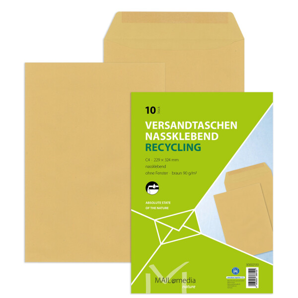 MAILmedia Versandtasche Natron braun, C4, ohne Fenster