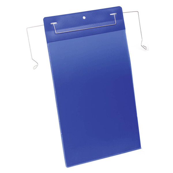 DURABLE Drahtbügeltasche, A4 quer, blau