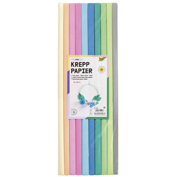 folia Krepppapier-Rollen TREND, 500 mm x 2 m, sortiert