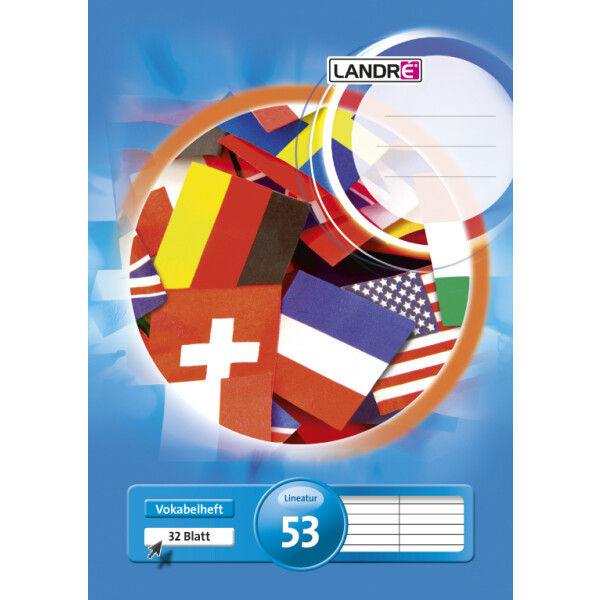 LANDRÉ Vokabelheft DIN A5, 2-spaltig, 80 g qm, 32 Blatt