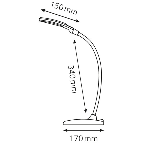 Hansa LED-Tischleuchte Twist, silber