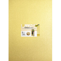 folia Glitterkarton, 500 x 700 mm, 300 g qm, gold