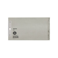 LEITZ Tauenpapier-Register, A-Z, A5 quer, 20-teilig, grau