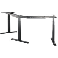 LogiLink Schreibtischgestell, elektrisch, 120 Grad Eckdesign