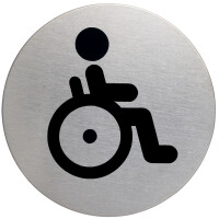 DURABLE Piktogramm "WC-Damen", Durchmesser: 83 mm, silber