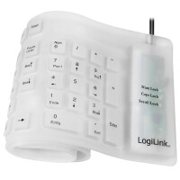 LogiLink Flexible Silikon-Tastatur, kabelgebunden, schwarz