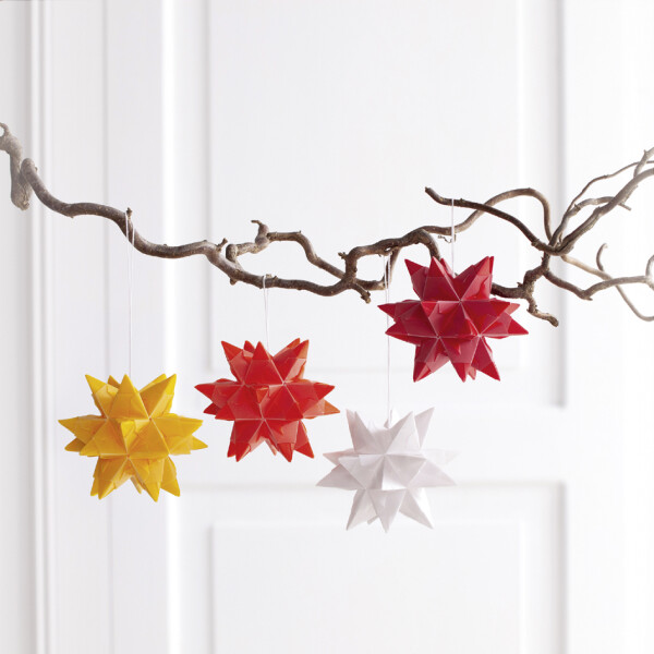 folia Faltblätter Bascetta-Stern, 75 x 75 mm, transparent