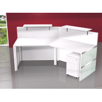 kerkmann Tischelement Atlantis, gerade, weiß anthrazit