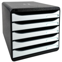 EXACOMPTA Schubladenbox BIG-BOX PLUS, 5 Schübe, schwarz