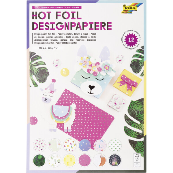 folia Designpapierblock "Hotfoil III", DIN A4, 165 g qm