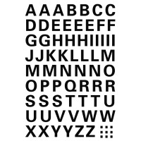 HERMA Buchstaben-Sticker A-Z, Folie schwarz, 10 mm hoch
