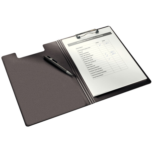 LEITZ Klemmbrett-Mappe Solid, DIN A4, Polyfoam, schwarz