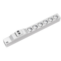 BACHMANN 19" Steckdosenleiste, 6-fach, mit FI...