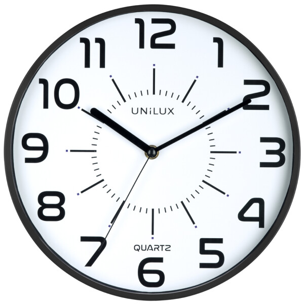 UNiLUX Wanduhr Quarzuhr "POP", Durchmesser: 300 mm, silber