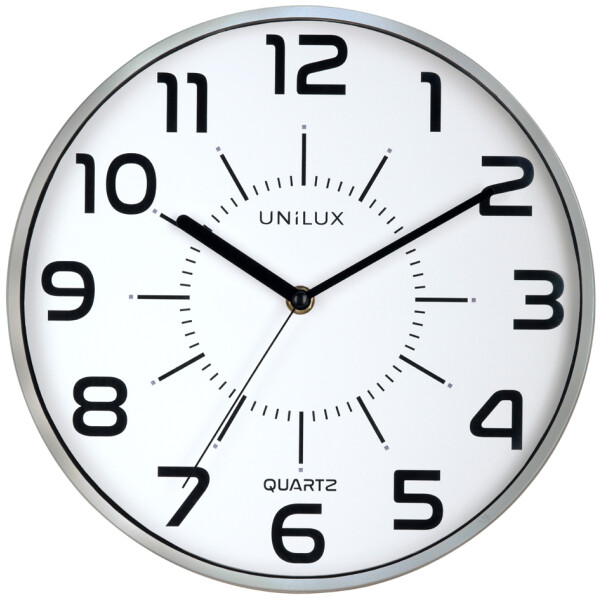 UNiLUX Wanduhr Quarzuhr "POP", Durchmesser: 300 mm, silber