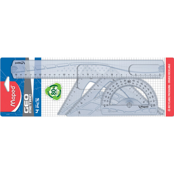 MAPED Geometrie-Set Flex - 3-teilig Unzerbrechlich Für Schule