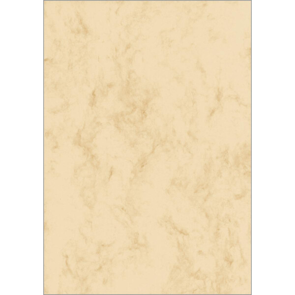 sigel Marmor-Papier, A4, Feinpapier, 90 g qm, beige