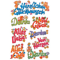 HERMA Sticker DECOR "Glückwünsche"