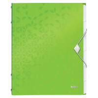 LEITZ Ordnungsmappe WOW, DIN A4, PP, 6 Fächer, eisblau