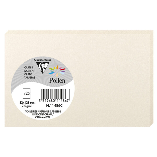 Pollen by Clairefontaine Briefkarte 82 x 128 mm, fuchsia