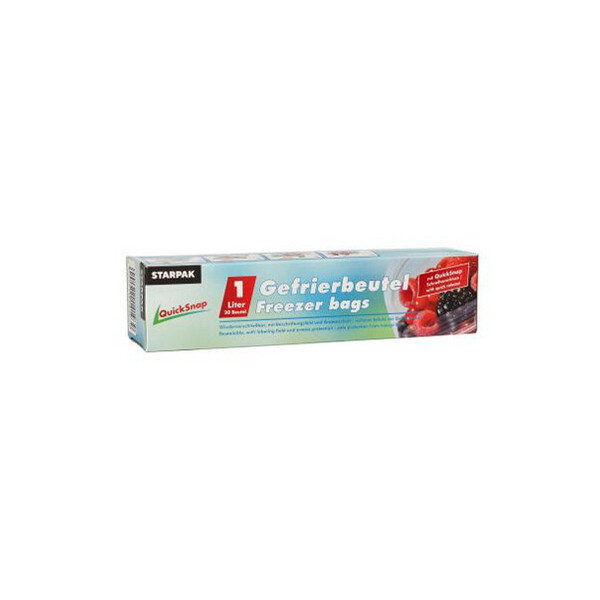 STARPAK Gefrierbeutel QuickSnap 3 Liter, 270 x 280 mm