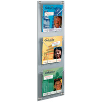 kerkmann Wand-Prospekthalter artline, DIN A4 hoch, 3...