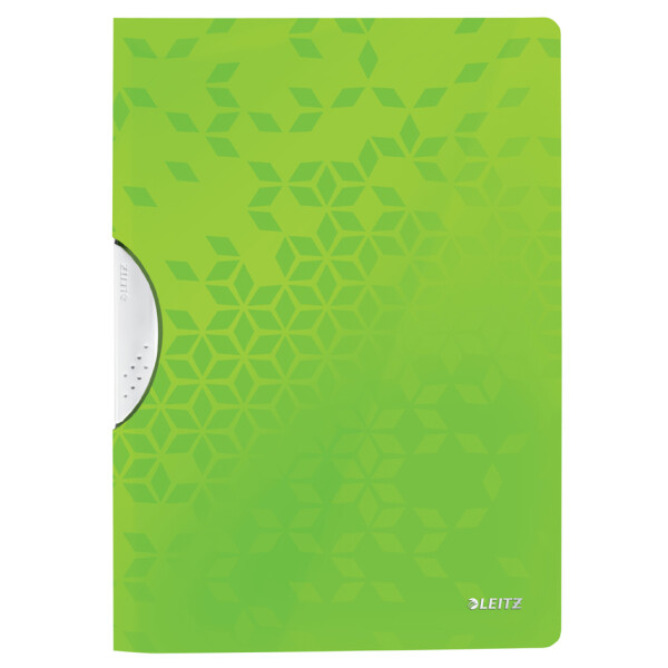 LEITZ Klemmhefter WOW ColorClip, DIN A4, PP, weiß-metallic