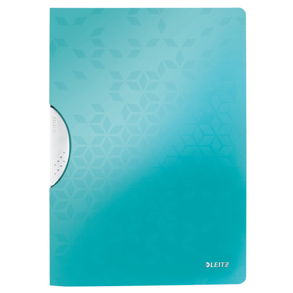 LEITZ Klemmhefter WOW ColorClip, DIN A4, PP, weiß-metallic