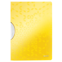 LEITZ Klemmhefter WOW ColorClip, DIN A4, PP, weiß-metallic