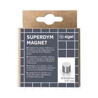sigel Neodym-Design-Magnete Zylinder "Strong" C5, 10er Set