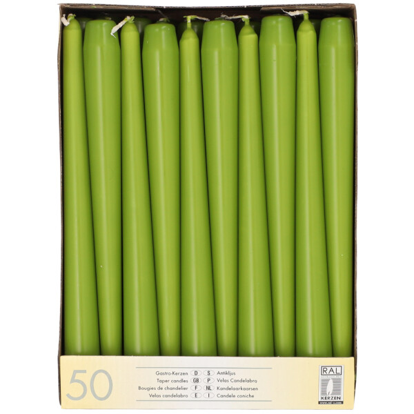 STARPAK Leuchterkerzen, 22 mm, jadegrün, 50er Pack