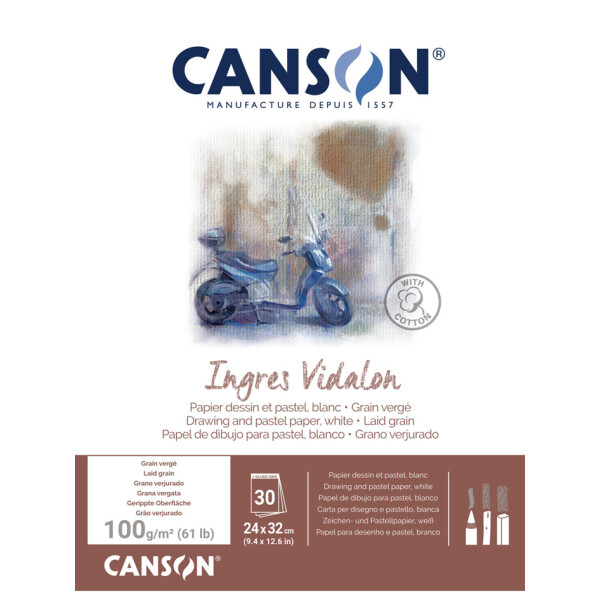 CANSON Zeichenpapierblock "Ingres Vidalon", 320 x 410 mm