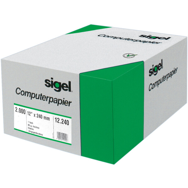 sigel DIN-Computerpapier endlos, 240 mm x 12" (30,48 cm)