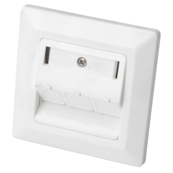 DIGITUS Leerdose für Keystone Module, 3-fach, reinweiß