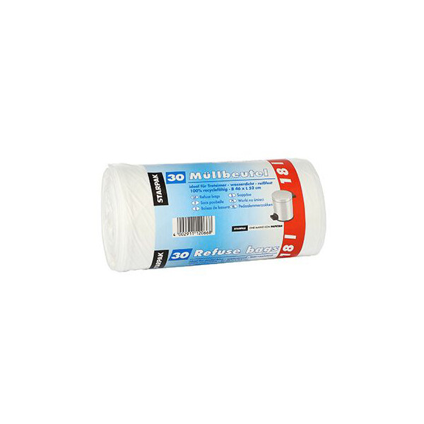 STARPAK Mülleimerbeutel LDPE, 60 Liter, weiß